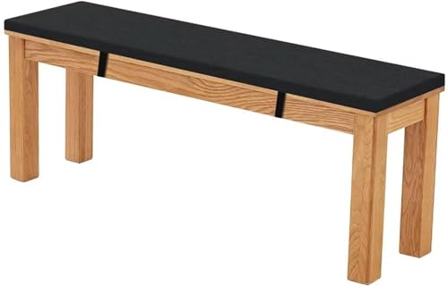 QOEUIUJ 5cm Dicke Bank Sitzkissen 120x40 140x40, Sitzauflage Auflage Ersatzpolster, rutschfeste Waschbare Bankauflage Bankkissen Gartenmöbel Polster(Schwarz,160x20x5cm) von QOEUIUJ