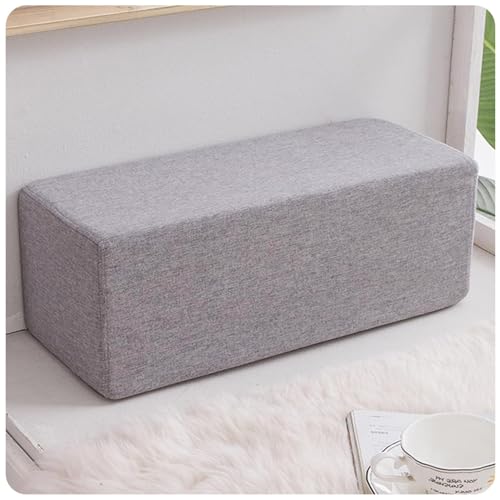 QOEUIUJ Baumwoll- und Leinen Sofa Armlehnen Kissen - Entfernbare Bezüge - Rechteckiges Kissen als Bettlückenfüller, Kopfstütze for Sofa, Couch, Auto, Wohnzimmer(Grau,40x20x20cm) von QOEUIUJ