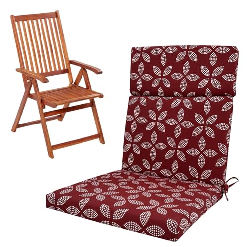 QOEUIUJ Schaukelstuhl Kissen Indoor Outdoor 1/2/4er Set Polsterauflagen Sitzpolster Sitzkissen 107x45cm, Hochlehner Auflage UV Beständig Wasserabweisend Geeignet for Klappstühle(A4,45x107x5cm 1pc) von QOEUIUJ