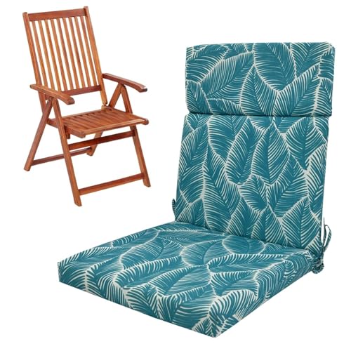 QOEUIUJ Schaukelstuhl Kissen Indoor Outdoor 1/2/4er Set Polsterauflagen Sitzpolster Sitzkissen 107x45cm, Hochlehner Auflage UV Beständig Wasserabweisend Geeignet for Klappstühle(A6,45x107x5cm 4pcs) von QOEUIUJ