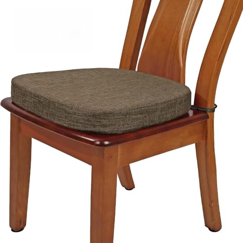 QOEUIUJ Stuhlkissen, waschbar, mit Kordelzug, rutschfest, halbrund, für Gartenstuhl, Esszimmerstuhl oder Bürostuhl, Braun, 48 x 48 x 3 cm QOEUIUJ Stuhlkissen, waschbar, mit Kordelzug, rutschfest, halbrund, für Gartenstuhl, Esszimmerstuhl oder Bürostuhl, Braun, 48 x 48 x 3 cm von QOEUIUJ