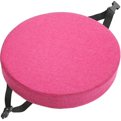 Rund Sitzkissen Stuhlkissen 30×30 35×35 40×40 45×45 50×50 Leinen Sitzpolster Abnehmbares Memory Schaum Runde Sitzauflage for Stuhl Hocker Haus Küche Esszimmer Garten Büro(A10,40x40x3cm) von QOEUIUJ