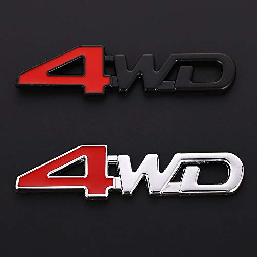 QOHFLD 3D Metallaufkleber 4WD Emblem 4X4 Abzeichen Aufkleber von QOHFLD