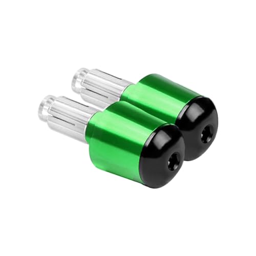 QOKLIYUI 2X Motorradgriffe Unübertroffene und langlebige Motorrad Lenkerenden Cooles Aussehen Motorrad Lenkerendstopfen aus Metall, Grün von QOKLIYUI