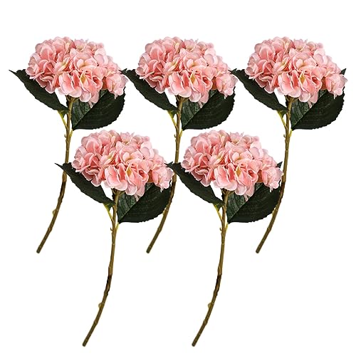 QOKLIYUI 5 Stück/Set, ungiftig, gutes Handgefühl, geruchlos, hochwertige Kunstblumen mit sicherer und komfortabler Haptik, Rosa von QOKLIYUI