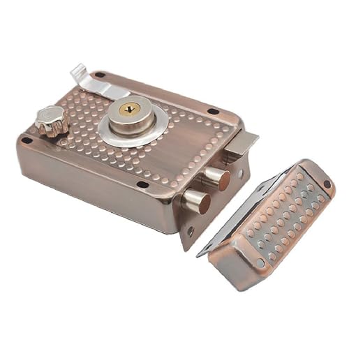 QOKLIYUI Edelstahl Rot Bronze Türschloss Hohe Festigkeit Stahl Outdoor Anti diebstahl Schloss Für Verbesserte, Links mit Rand QOKLIYUI Edelstahl Rot Bronze Türschloss Hohe Festigkeit Stahl Outdoor Anti diebstahl Schloss Für Verbesserte, Links mit Rand von QOKLIYUI