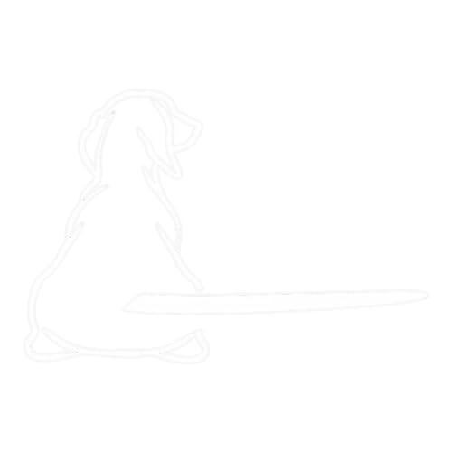 QOKLIYUI Lustiger Hund mit beweglichem Schwanz, abnehmbarer Autoaufkleber für stilvolle Fahrt, reflektierende PVC Auto Scheibenwischer Aufkleber, langlebig, weißer Hund von QOKLIYUI