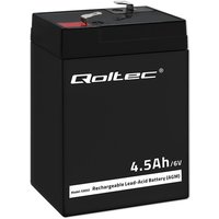 Qoltec AGM Batterie 6V 4,5Ah Wartungsfrei Effizient LongLife für USV, Waagen, Kassen von QOLTEC