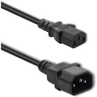 Qoltec IEC C13/C14 Strom-Verlängerungskabel 3x1,00mm² 3m von QOLTEC