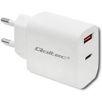 Qoltec Wandladegerät 18W 5-12V 1,5-3A USB Typ C PD USB QC 3.0 Weiß Qoltec Wandladegerät 18W 5-12V 1,5-3A USB Typ C PD USB QC 3.0 Weiß von QOLTEC