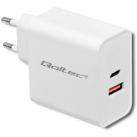 Qoltec Wandladegerät 63W 5-20V 1,5-3A USB Typ C PD USB QC 3.0 Weiß Qoltec Wandladegerät 63W 5-20V 1,5-3A USB Typ C PD USB QC 3.0 Weiß von QOLTEC