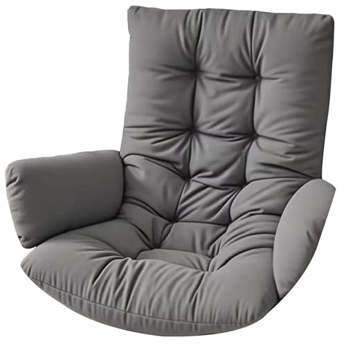 QOPIGFBN Hängesessel Kissen,Garten Polster,Auflage für Hängeschaukel,Hängekorb Sitzkissen,Generisch Hängesessel Kissen,Waschbar Schaukelstuhl Sitzkissen Hängestuhl Sitzauflage (Dunkelgrau) von QOPIGFBN