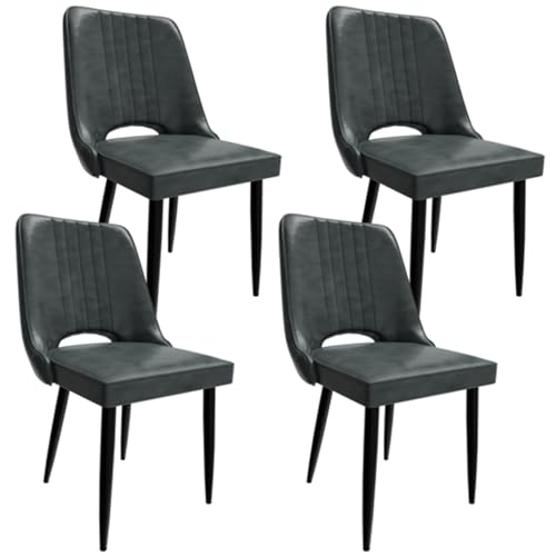 Stühle Esszimmer Kunstleder mit Hoher Rückenlehne,Furniture Esszimmerstühle 4er Set,Küchenstühle Modern mit Metallfüßen,Gepolsterter Esstisch Stühle Geeignet für Wohnzimmer Küche ( Dunkelgrau ) Stühle Esszimmer Kunstleder mit Hoher Rückenlehne,Furniture Esszimmerstühle 4er Set,Küchenstühle Modern mit Metallfüßen,Gepolsterter Esstisch Stühle Geeignet für Wohnzimmer Küche ( Dunkelgrau ) von QOPIGFBN