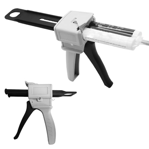 50 ml Dosierpistole AB, Verhältnis 1:1/1:2 Manuelle Epoxid-Misch- und Dosierpistole AB, statischer Mischer, Mischdüse, zum Extrudieren von Zweikomponenten-Klebstoff mit einer Spezifikation von 50 ml von QOTSTEOS