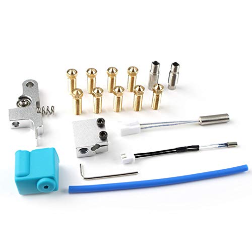 QOTSTEOS 3D Drucker Ersatzteile Tita Hotend Extruder Düse Kit, 3D Drucker Extruder Kit Heizung Rohr Silikon Hülse Hals Griff Thermistor Für Artillerys Sidewinder X1 von QOTSTEOS