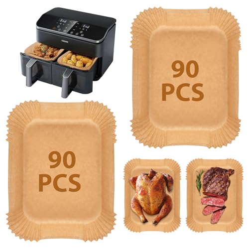 QOUBNIC 180 Stück Backpapier für Heißluftfritteuse Ninja Dual, Airfryer Backpapier 8.5L Rechteckig Backpapier, Backpapier für Heißluftfritteuse für COSORI Heißluftfritteuse 8,5L QOUBNIC 180 Stück Backpapier für Heißluftfritteuse Ninja Dual, Airfryer Backpapier 8.5L Rechteckig Backpapier, Backpapier für Heißluftfritteuse für COSORI Heißluftfritteuse 8,5L von QOUBNIC