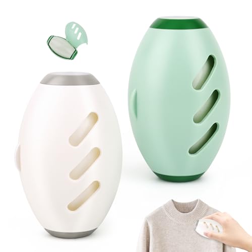 QOUBNIC Wiederverwendbarer Fusselroller, 2 Stück Waschbare Klebrige Gel Fusselrolle Ball, Washable Sticky Roller Tierhaarentferner, Waschbarer Reusable Lint Roller für Haustierhaar Kleidung Reisen von QOUBNIC