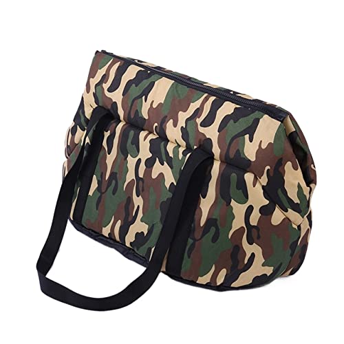 QOXEFPJZ hundetragetasche Hundeträger Camouflage Tasche Gemütliche weiche Rucksack Haustier Zubehör for kleine Pet Welpen Katze Hund Outdoor Reise Pet Sling Carrierentasche (Color : A, Size : S) von QOXEFPJZ