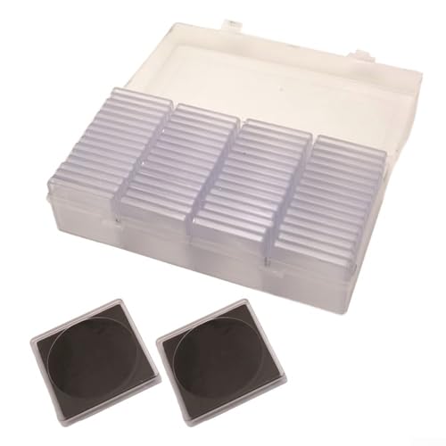 1 x Aufbewahrungsbox, verstellbare Schaumstoffeinlage, reichlich Platz für Münzkapseln (schwarz) von QOXEZY
