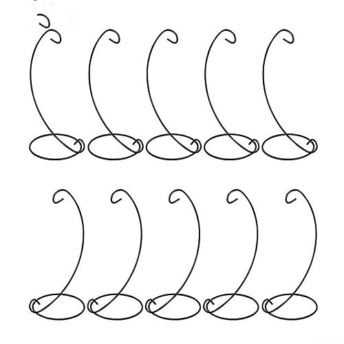 10 Stück Metallkugelhalter, 5 Stück Metall Weihnachten Ornament Display Ständer Ornament Display Ständer Halter Haken Hängende Laterne Kerze Glas Kugel von QOXEZY