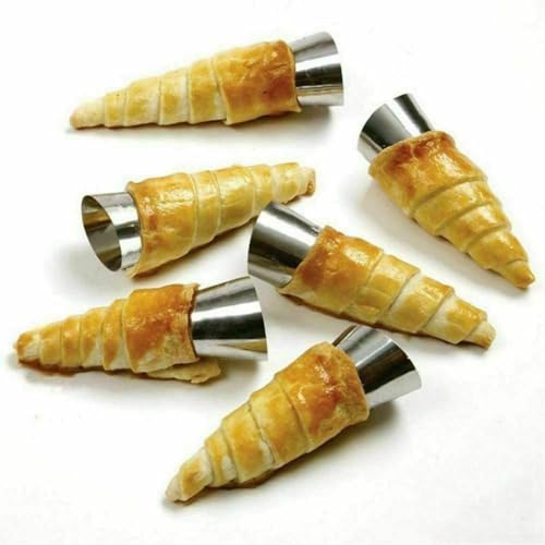 12 Backröhren aus Edelstahl für Cannoli und Sahnegebäck, platzsparendes Design von QOXEZY