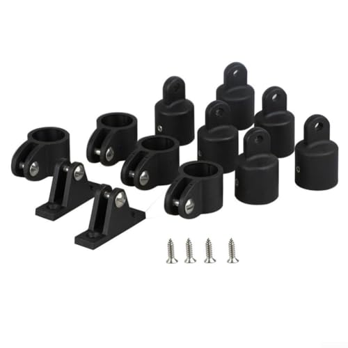 12-teiliges Ösen-Endkappen- und Backen-Gleitrohrschellen-Set zur Verbesserung Ihrer Marine-Ausrüstung (22 mm) von QOXEZY