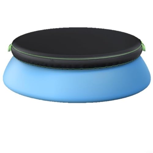210D Polyester Runde Schwimmbadabdeckung oberirdischer Poolschutz mit elastischer Kordel schwarz 3,5 m Durchmesser wetterbeständig UV-Schutz von QOXEZY