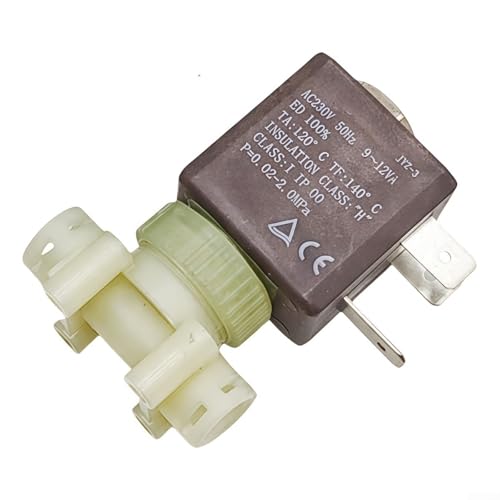 230 V 50 Hz Magnetventil für Kaffeemaschine, Zwei-Wege-Dreiwege-Design für Dampf und Heißwasser (Zwei-Wege) von QOXEZY