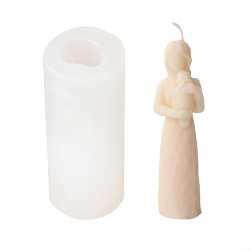 3D-Silikon-Kerze für DIY-Liebhaber, Erstellen Sie schöne Kerzen mit Umarmung Baby Mutter Design (A) von QOXEZY