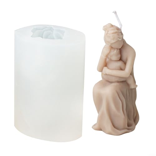 3D-Silikon-Kerze für DIY-Liebhaber, Erstellen Sie schöne Kerzen mit Umarmung Baby Mutter Design (B) von QOXEZY