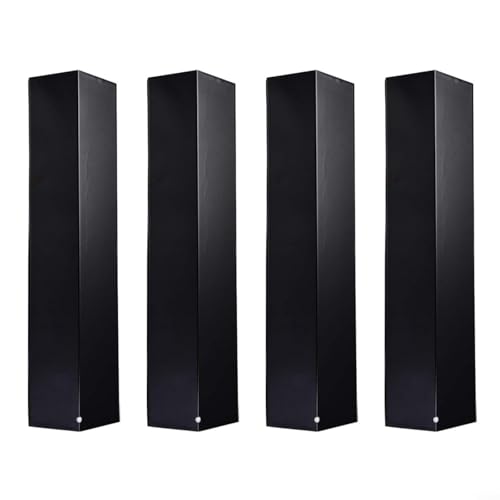 4 Stück BBQ Heizplatte Flamme Tamer Shield Porzellan Stahl Wärmeverteilung Brenner Abdeckung Gasgrill Ersatzteile von QOXEZY