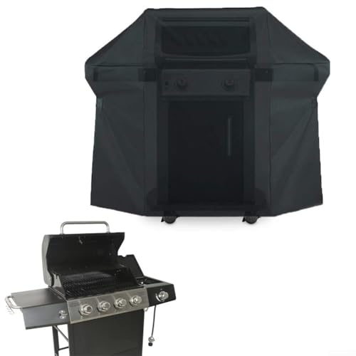 600D Oxford Cloth Grill Cover to Shield Your Grill from Elements and Dust (132x66x109) von QOXEZY