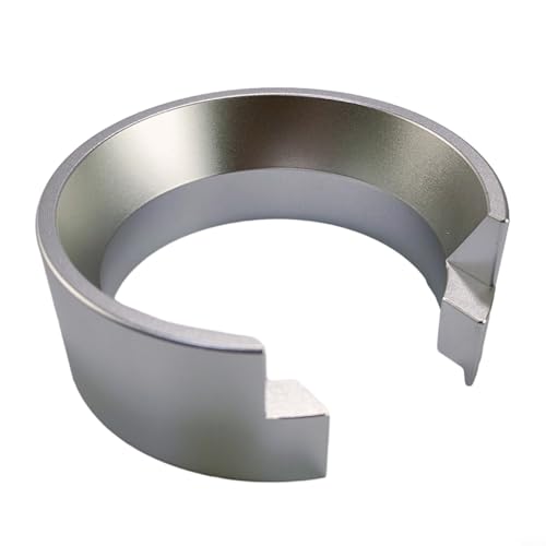 Aluminium-Dosiertrichter für 58 mm Siebträger, sauberer Arbeitsplatz und gleichmäßige Dosierung, Schnapsverbesserung (Silber) von QOXEZY