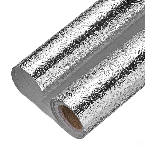 Aluminiumfolie für Küchenherd, öldichter Schutz, abziehen und rollen, geeignet für Hausrenovierung und Dekoration (A) von QOXEZY