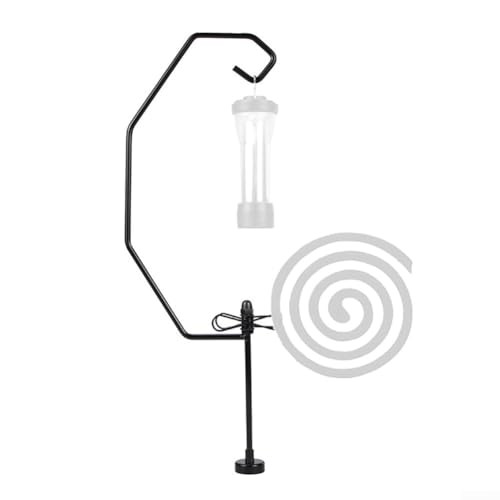 Camping-Lichtständer mit Magnetfuß, Metall-Lampenaufhänger, tragbarer Laternenhalter, für den Außenbereich, Tisch, Camping, Küche, Balkon von QOXEZY