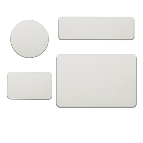 Diatom Schlamm Wasser absorbierendes Pad für Kaffeemaschine, Abflussgestell, effiziente Feuchtigkeitsregulierung und rutschfestes Design für Küche und Bad (weiß grau) von QOXEZY