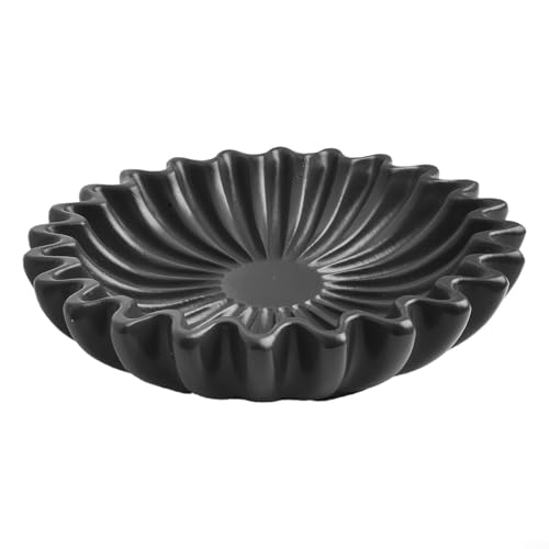 Einzigartige Harzschale für dekorativen Akzent zu Hause, perfekte Ergänzung für Couchtisch oder Bücherregal-Styling (schwarz M) von QOXEZY