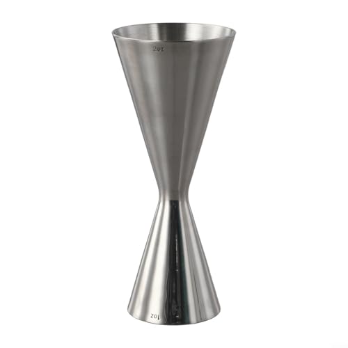 Eleganter Cocktail-Messbecher aus Edelstahl mit doppelter Messfähigkeit für perfektes Mischen von Getränken, unverzichtbar für Unterhaltung (30/60 ml) von QOXEZY