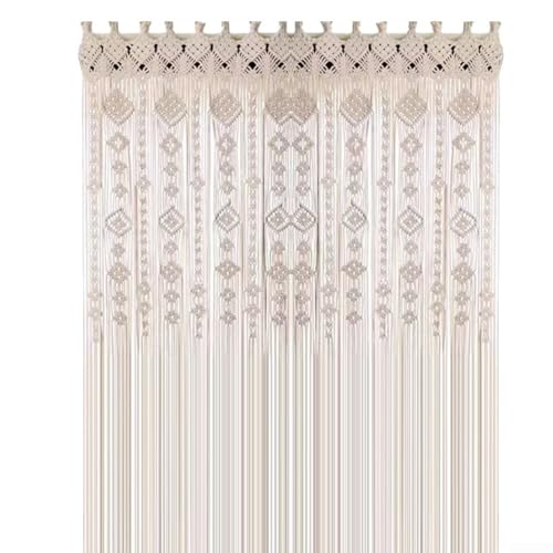 Eleganter gewebter Türvorhang für Heimdekoration, Hochzeiten und Veranstaltungen, Bohemian-Spitzen-Design (85 x 200 cm) von QOXEZY
