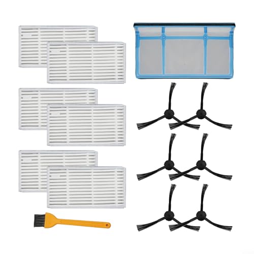 Für ILIFE Staubsauger Filter und Bürsten Set Ersatzset für V3 V3S V5 V5S Pro Enthält mehrere Seitenbürsten, Filter und Reinigungsbürste von QOXEZY