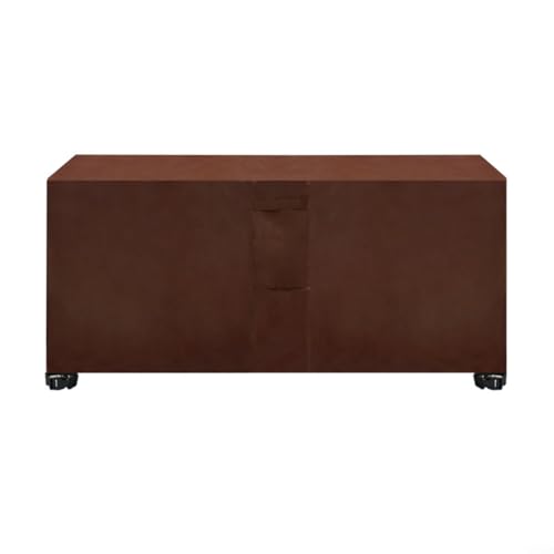 Gartenmöbel-Abdeckung, 70 x 70 x 70 cm, wasserdicht, Oxford-Stoff, Terrassentischabdeckung mit Eckschnallen, UV-beständig, Gartenmöbel-Schutz (70 x 70 x 70 cm, Kaffeefarbe) von QOXEZY