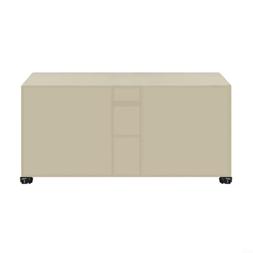 Gartenmöbel-Abdeckung, 70 x 70 x 70 cm, wasserdicht, Oxford-Stoff, Terrassentischabdeckung mit Eckschnallen, UV-beständig, Gartenmöbel-Schutz (70 x 70 x 70 cm, beige) von QOXEZY