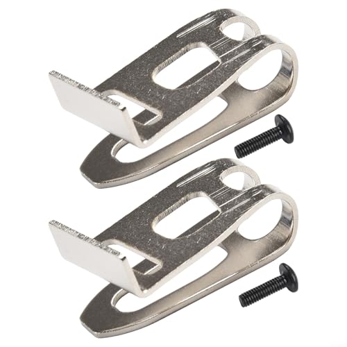Gürtelclip und Schrauben-Set für Akku-Bohrmaschinen, Treiber und Schraubenschlüssel, silberfarben von QOXEZY