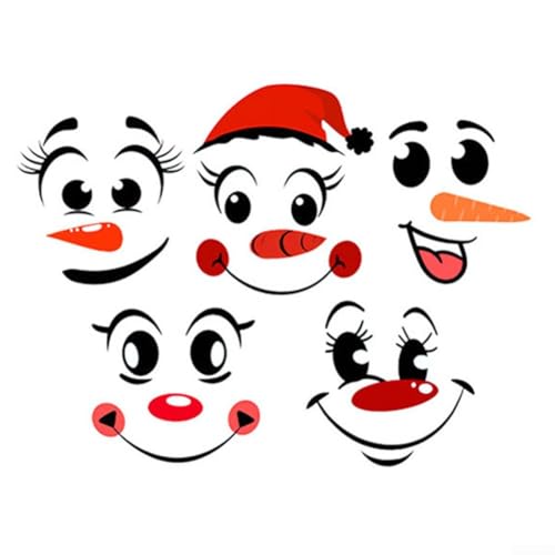 Home Decoration Stickers with Christmas Elements Snowman Expressions, Double Sided Mirror Stickers for Holiday Seasonal Use and Festive Atmosphere Home Decoration Stickers with Christmas Elements Snowman Expressions, Double Sided Mirror Stickers for Holiday Seasonal Use and Festive Atmosphere von QOXEZY