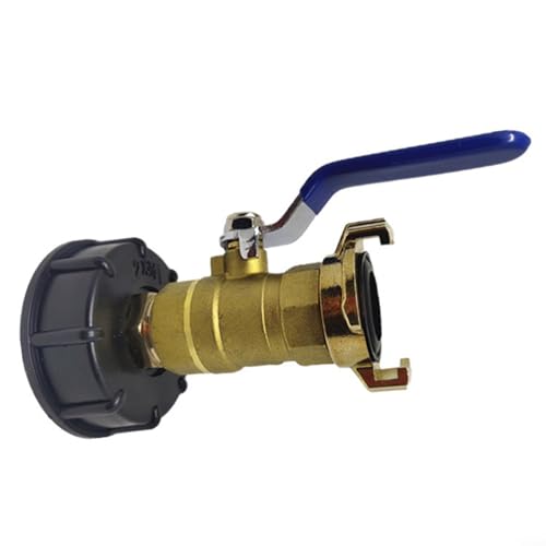 IBC Cap Extend Connect System aus Messing für 86,4 cm S60x6 Regentank mit einfachem Zugang zu Wasser von QOXEZY