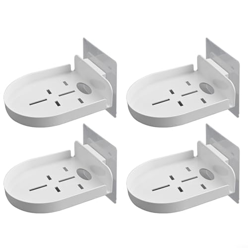 Installation ohne Bohren, 4 Stück Sicherheitskamera-Wandhalterungen mit Kabel-Clips, perfekt geeignet für verschiedene Innenräume Installation ohne Bohren, 4 Stück Sicherheitskamera-Wandhalterungen mit Kabel-Clips, perfekt geeignet für verschiedene Innenräume von QOXEZY