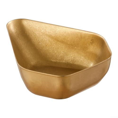 Kaffeebohnentablett aus Edelstahl mit einzigartigem ästhetischem Design zum einfachen Messen und Ausgießen von Kaffeebohnen und losem Tee (Gold) von QOXEZY