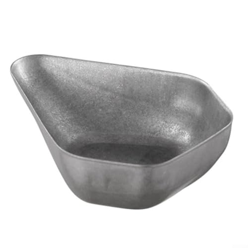 Kaffeebohnentablett aus Edelstahl mit einzigartigem ästhetischem Design zum einfachen Messen und Ausgießen von Kaffeebohnen und losem Tee (Silber) von QOXEZY