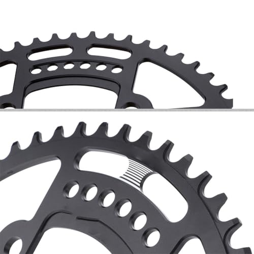Kettenblatt aus Aluminiumlegierung, 44T, 52T für 8/9/10/11 Gang mit 104BCD, mit ungerilltem Nagelloch für den direkten Gebrauch (48T) von QOXEZY