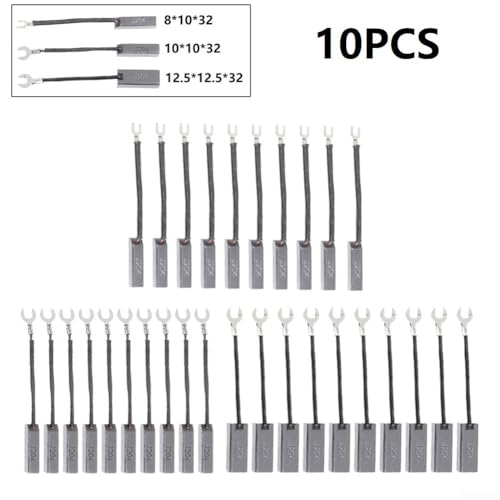 Kohlebürsten für J204 Dieselgenerator und Elektromotor Lichtmaschine Reparatur (12,5 x 12,5 x 32 mm) von QOXEZY